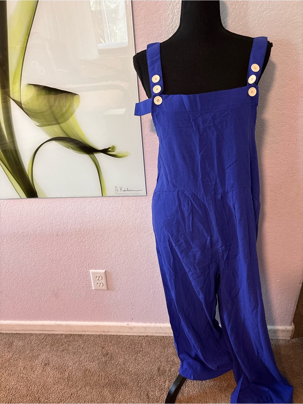 New blue jumpsuit size medium